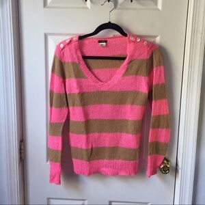 J.Crew V-neck Sweater with Button Detail